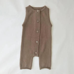 Barboteuse et combinaison unisexe pour bébé en coton 100 % Square Fonda avec fermeture boutonnée et manches longues – Collection Printemps - Product Image 4