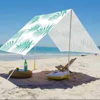 Легкая портативная легкая Пляжная палатка с принтом на заказ, портативная палатка, навес от солнца, УФ хлопковый холст