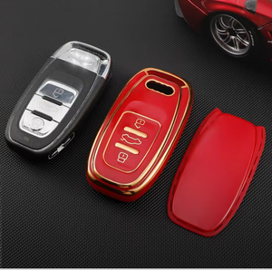Porte-clé de voiture accessoire de voiture couverture de clé de voiture pour <span class=keywords><strong>Audi</strong></span> A6L/A5/A7/A8/S5/S7 étui de clé de voiture en Fiber de carbone - Product Image 6