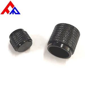 Customized 19mm Diameter CNC Black Anodized Audio <b>Knob</b> <b>Guitar</b> <b>Knob</b> Switch Electronic Accessory - Product Image 6