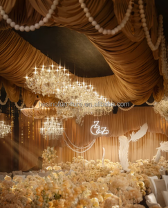 Tenda Drappeggiata Lussuosa Hesino in Spandex Elasticizzato a 4 Vie Oro/Bianco/Argento/Nero ad Alta Ombreggiatura (70%-90%) per Eventi Nuziali - Product Image 6