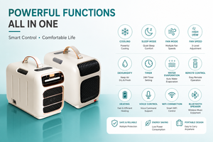 <span class=keywords><strong>Aire</strong></span> <span class=keywords><strong>Acondicionado</strong></span> Portátil de 4800 BTU con Compresor para Camping, Caravanas, Tiendas de Campaña y Exteriores - Product Image 2
