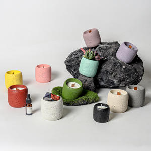 Simple Coconut Wax Aromatherapy <b>Candle</b> Cup Porcelain Jar Handmade DESSERT <b>Scented</b> <b>Christmas</b> Decoration Long-Lasting Fragrance - Product Image 1