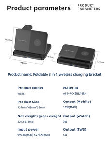 Venta caliente Compatible con <span class=keywords><strong>Samsung</strong></span> 3IN1 <span class=keywords><strong>Cargador</strong></span> inalámbrico plegable - Product Image 6