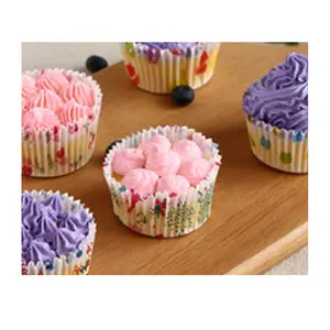 Bakeware Supplier Tea cup shaped 8 pcs set reusable muffin cup mold silicone cake cup set for party wedding decorations