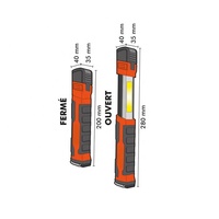Linterna LED retráctil, 3W + 1W
