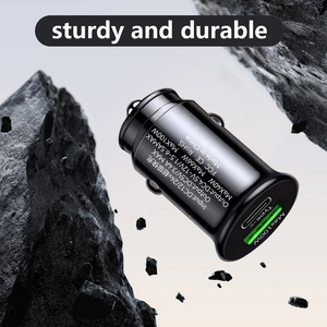 ABS+PC 电动快速充电器 PD Type-C 100W 双 USB QC3.0 适配器带支架便携式迷你 USB 车载充电器适用于笔记本电脑 - Product Image 4