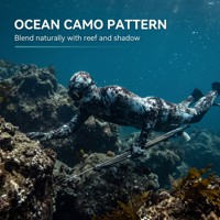 Combinaison de plongée professionnelle en néoprène camouflage 3 mm, 2 pièces, avec capuche, haute élasticité, pour la pêche sous-marine