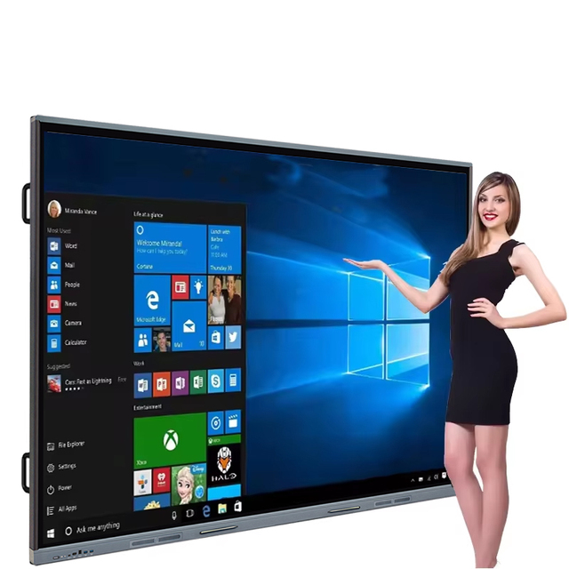 Factory Wholesale All-In-One PC Interactive Flat Panel Education Meetings 86 Inch LCD Touch Screen 4K Resolution 1 Year Warranty