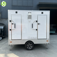 Remorque de toilettes de luxe Goeasy, portable, avec lavabo complet, miroir et éclairage LED, pour services de restauration lors de festivals