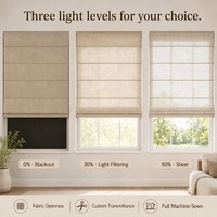 Persianas Romanas Inalámbricas Personalizadas, Fabricante OEM ODM, Cortinas Opacas para Ventanas, Persianas Romanas Seguras para Niños, Venta al por Mayor para Proyectos Hoteleros
