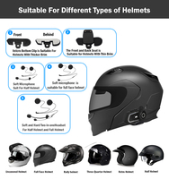 Intercom pour casque de moto S2-3024, portée 800-1000M, 22H d'autonomie d'appel, casque bidirectionnel compatible avec les autres marques de casques