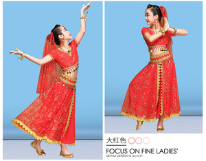 Magnifique Costume de Danse du Ventre de Princesse <span class=keywords><strong>Indienne</strong></span> <span class=keywords><strong>Bollywood</strong></span> pour Filles, Idéal pour Anniversaires, Festivals et Fêtes, en Polyester - Product Image 6