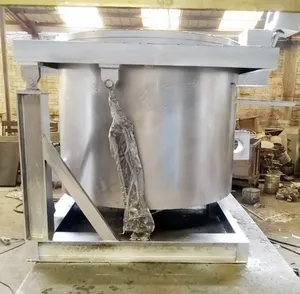 Horno crisol de fusión de aluminio, chatarra de Gas basculante