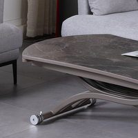 Table à manger de luxe, en céramique extensible et en marbre, pour 8 personnes, rondes et transformables
