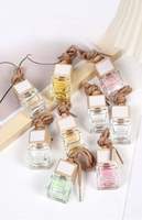 Diffuseur de parfum suspendu pour rétroviseur de voiture, flacon vide en verre transparent pour diffuseur d'arômes