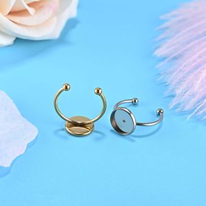 ตัวจับแหวนสแตนเลสแบบกลวง DIY ปรับขนาดได้ สำหรับทำแหวน อุปกรณ์ทำเครื่องประดับ - Product Image 1