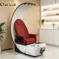 Fauteuil de Spa Premium Réglable et Confortable avec Bain à Remous, Inclinaison Électrique, Massage Shiatsu et Lampe LED – Couleur Rouge Optionnelle pour la Beauté