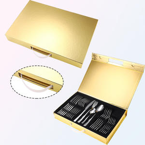 Nouveau Style Offre Spéciale En Acier Inoxydable Couverts Couverts Argenterie <span class=keywords><strong>Fourchette</strong></span> et Couteau Cuillères Avec Boîte-Cadeau Cuisine 24 Pièces Couverts - Product Image 6