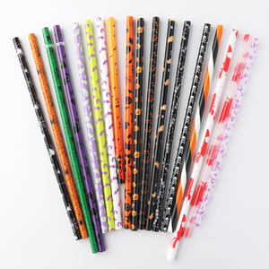 Nhựa Halloween ống hút, 2022 phong cách mới in Halloween ống hút tái sử dụng, máu ống hút với Stopper - Product Image 1