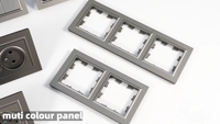 Enchufe de Pared ELENDAX, Negro, Blanco, Gris, Materiales de PC, 10A, 250V, IP20, Sin Conexión a Tierra, para Enchufe Europeo, Uso Doméstico
