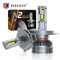Ampoules de phare LED DIINII N2-H4 140W, kit universel pour voiture, 16000LM, phare de véhicule, 6000K, pour voitures, camions, aluminium