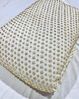 Tissu de perles lourdes de Goergette de Viscose de fournisseur indien de haute qualité avec le style de broderie pour l'usage de mariage pour des filles