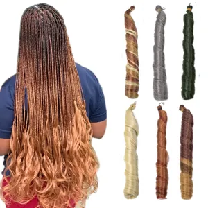 Chorliss Loose Body Wave Spiral Curls Braiding Hair Extensions French Curl Wavy Crochet Hair Braids Synthetic Fiber For African