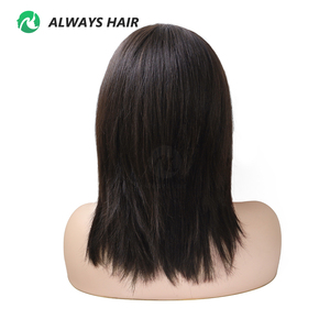 Peluca de <span class=keywords><strong>Cabello</strong></span> Humano Remy <span class=keywords><strong>con</strong></span> Frente de Encaje Transparente de 9 Pulgadas, Corte Chino, 120% de Densidad, Ajustable, Modelo MT12 - Product Image 6