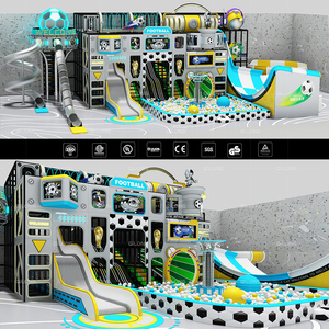 Terrain de jeu interactif sur le thème du carnaval du football, terrain de jeu commercial intérieur avec <span class=keywords><strong>piscine</strong></span> <span class=keywords><strong>à</strong></span> balles - Product Image 3