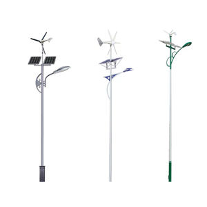 Su misura per esterno a doppio braccio singolo in acciaio zincato a caldo solare lampione in alluminio - Product Image 2