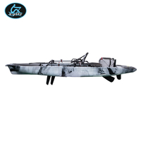 Kayak de pêche mains libres U-boat en promotion pour 1 personne avec pédales, matériaux HDPE et LLDPE, bac à poissons vivants