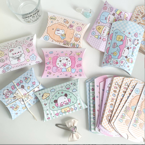 Kotak surat hadiah mewah pola kartun cetak kustom kotak kardus pengiriman kertas bantal ramah lingkungan daur ulang untuk makanan ringan - Product Image 1