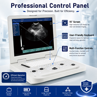 Mesin USG Portabel Layar LED HD 15 Inci Pemindai Diagnostik Veteriner dengan Port Probe Ganda Penyimpanan 16GB 4.2kg