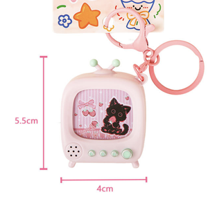 Arrival Miniature TV Shape <b>Keyring</b> Mini TV Lamp Pendant Keychain Hanging Gifts School Bags Car Keychain - Product Image 5