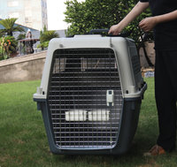 Ensemble de 7 Cages de Transport Ajustables Multifonctionnelles pour Animaux de Compagnie, Certifiées IATA, en Plastique ABS de Qualité Supérieure, Meubles pour Chiens