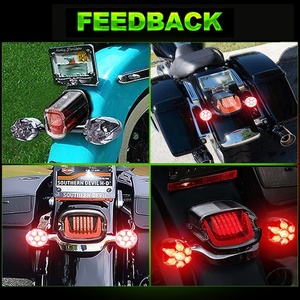 Nouveau design intégré EMC Signal moto accessoires Led DOT approuvé feu arrière Signal de frein feu arrière pour moto Harley - Product Image 6