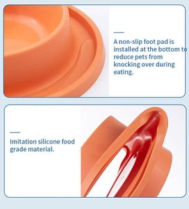 Custom Stainless Steel Slow <b>Feeder</b> Pet Bowl for <b>Cats</b> & Dogs with Anti-Slip Silicone Pad Multi-Function Double Bowl Luxury Design - Product Image 4