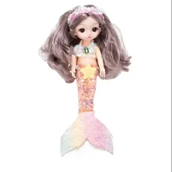 23cm 2 a 4 años sirena muñeca niña juguetes vestir muñecas vestido de novia pequeña princesa lindo munchkin niños regalos