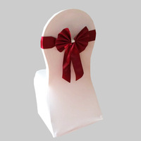 Ceintures de chaise en polyester Bowknot Band Décoration de ceinture de chaise pour la fête de mariage