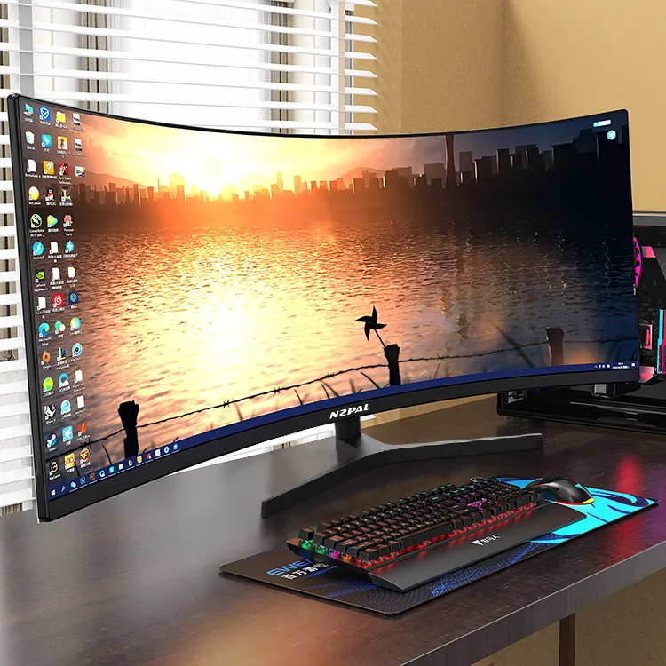 34 "34 Zoll Kurven monitor IPS Computer PC Monitor 144Hz Gaming 4K Monitor