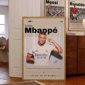 Affiche SQ <span class=keywords><strong>Kylian</strong></span> Mbappé Real Madrid, Impression Football, Décoration Murale, Star du Football, Légende Sportive, Tableau sur Toile - Product Image 3