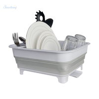 Support de vaisselle moderne portable PP + TPR organisateur de plat de vidange pliable pour le stockage de cuisine à domicile
