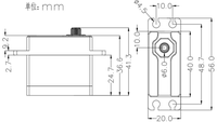 Servomoteur numérique HV étanche PTK 8832 MG-D 60g avec engrenages métalliques, moteur à noyau, couple de 28 kg pour avion RC à voilure fixe, voiture RC, hélicoptère, robot