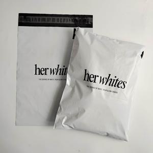 ถุงโพลีเมลเลอร์สีขาวด้าน พิมพ์โลโก้สีดำตามสั่ง ถุงส่งสินค้าสำหรับบรรจุภัณฑ์เสื้อผ้าสำหรับธุรกิจขนาดเล็ก - Product Image 6