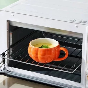 Taza de Sopa de Cerámica con Forma de Calabaza y Tapa, Taza para Bebidas de Temporada, Regalo de Halloween, Vajilla - Product Image 3