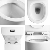 Empolo WaterMark luxe deux pièces toilette salle de bain hôtel wc céramique brillant blanc affleurant commode bidet toilette salle de bain monté au sol