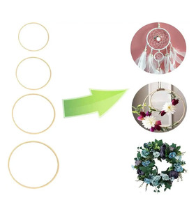 <span class=keywords><strong>Cercle</strong></span> rond naturel cerceau de bambou couronne florale tenture murale en <span class=keywords><strong>bois</strong></span> de bambou anneau de cerceau artisanal pour la décoration de mariage <span class=keywords><strong>attrape</strong></span>-rêves - Product Image 6