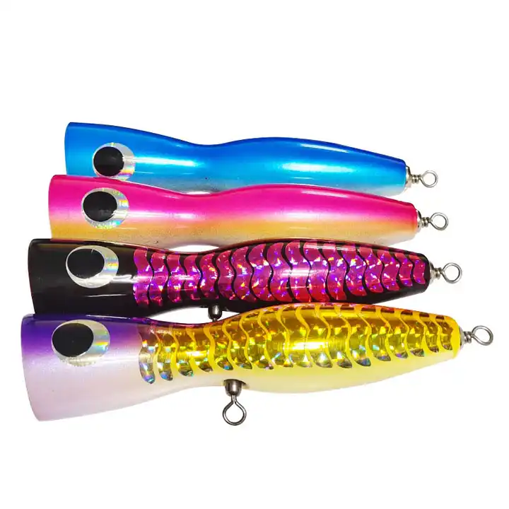 Wood fishing lure 120g topwater popper