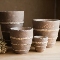 Pots de fleurs en ciment décoratif moderne, design Unique, pour le jardin, la maison, personnalisés, bon marché, pièces